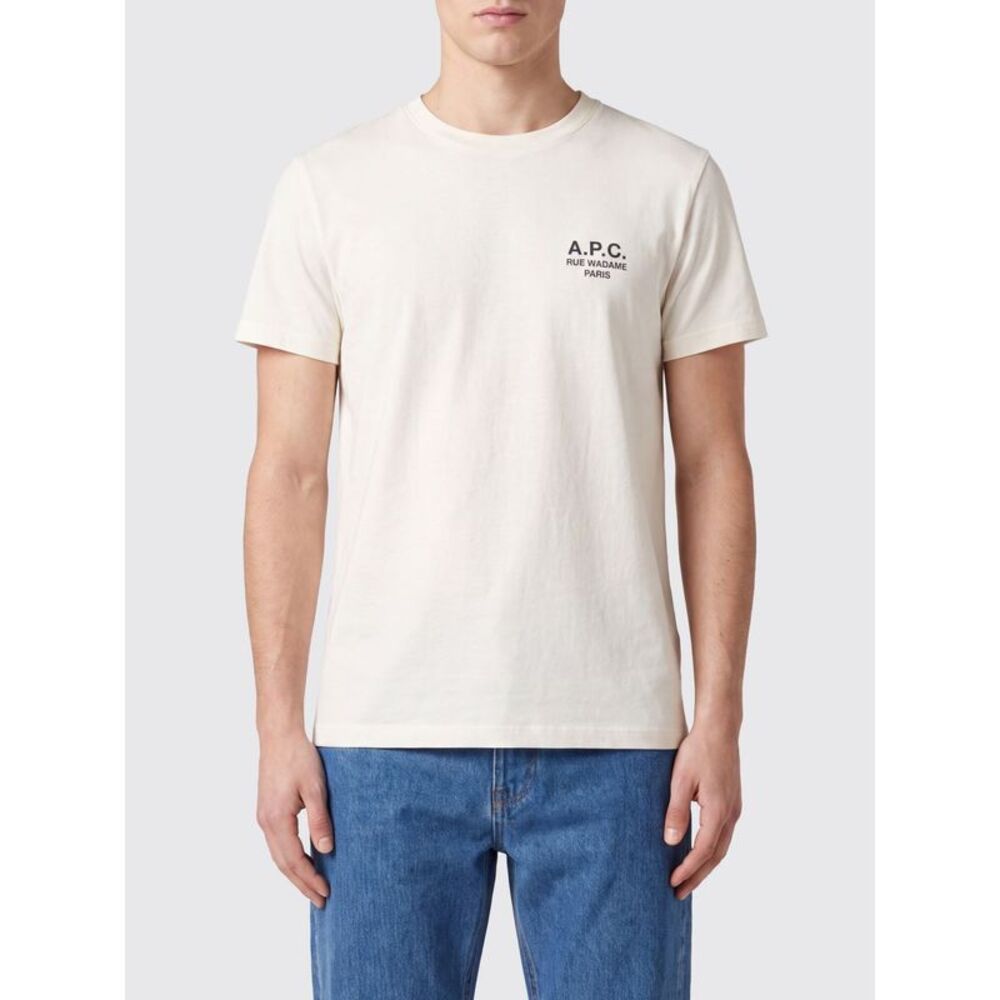 A.P.C. Men Slim Fit A.P.C. Cotton T-Shirt With Contrast Logo